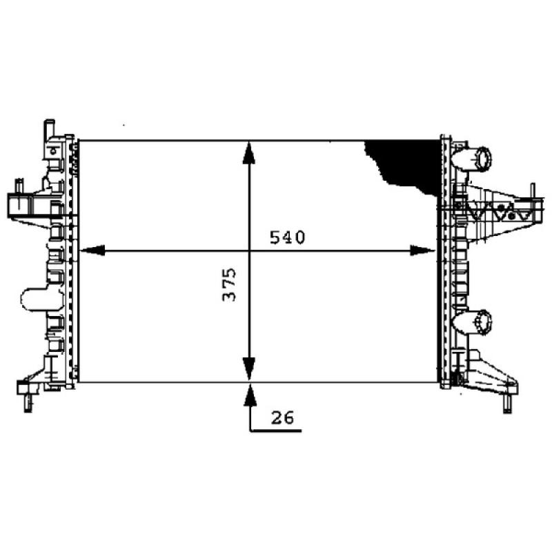 Radiateur, refroidissement du moteur MAHLE CR 388 000P - Visuel 1