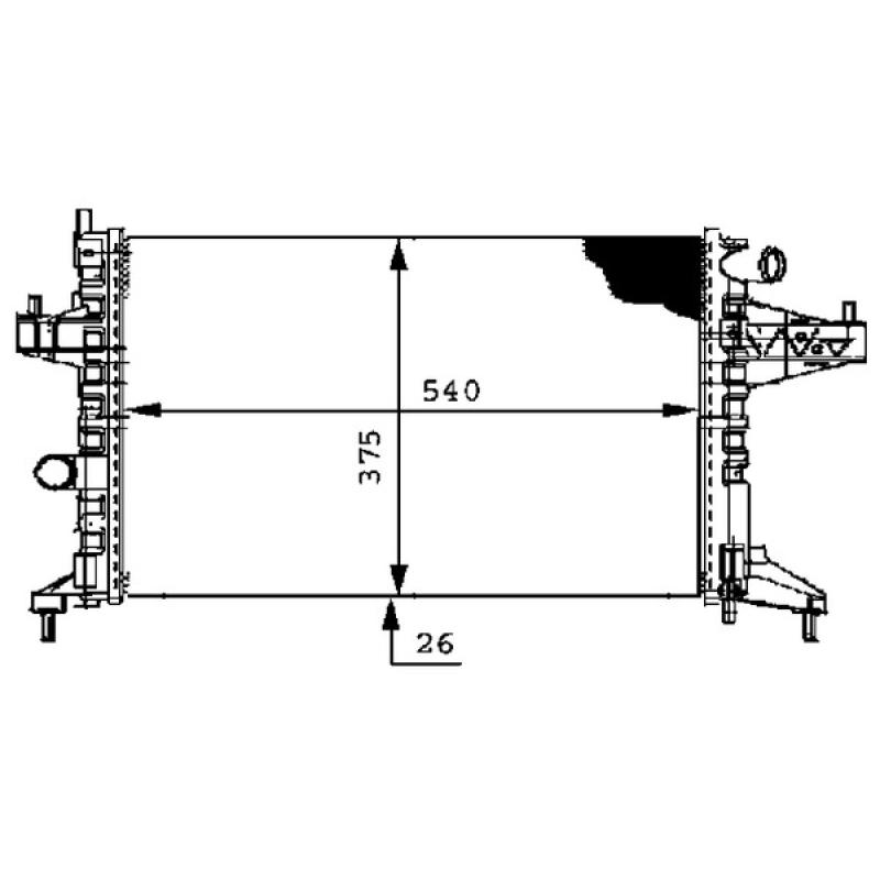 Radiateur, refroidissement du moteur MAHLE CR 389 000P - Visuel 1