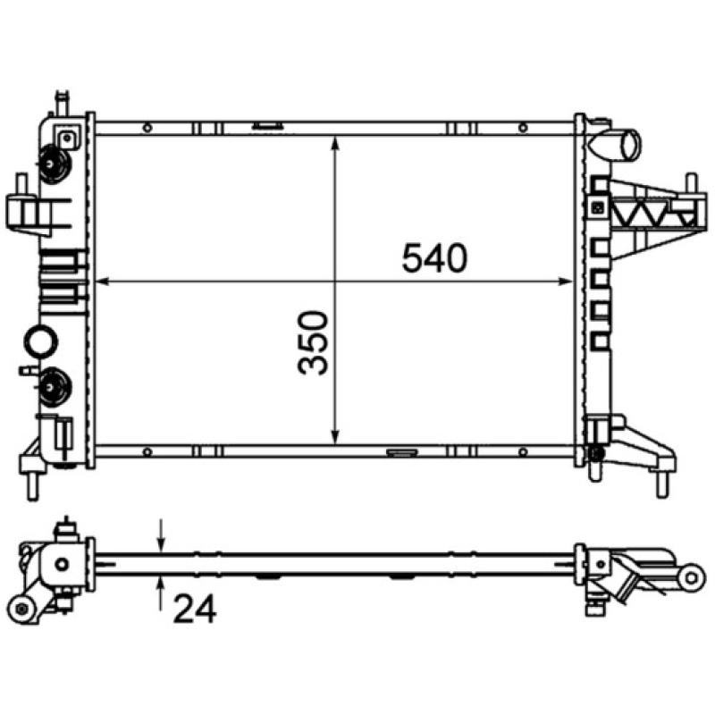 Radiateur, refroidissement du moteur MAHLE CR 390 000P - Visuel 1