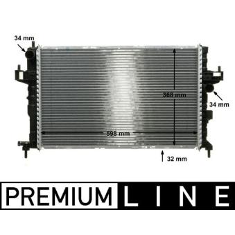 Radiateur, refroidissement du moteur MAHLE OEM 95513832