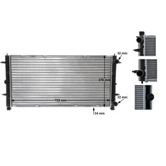 Radiateur, refroidissement du moteur MAHLE CR 398 000S pour MAZDA 323 2.5 Syncro - 110cv