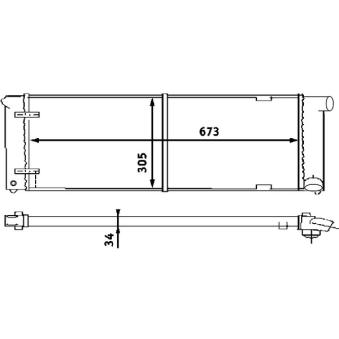 Radiateur, refroidissement du moteur MAHLE OEM 191121253