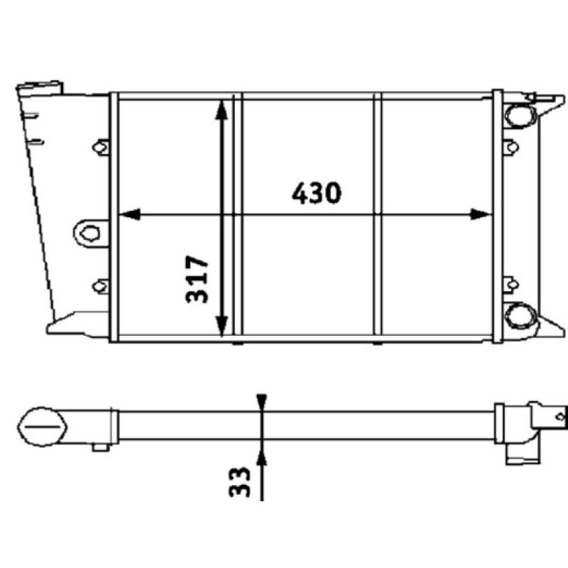 Radiateur, refroidissement du moteur MAHLE CR 420 000P - Visuel 1