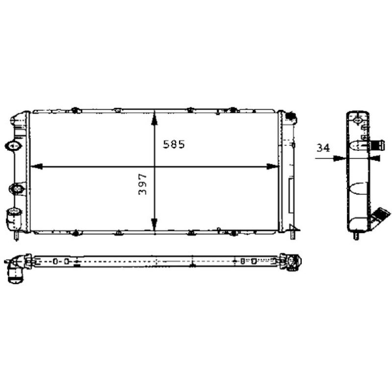 Radiateur, refroidissement du moteur MAHLE CR 434 000S - Visuel 1