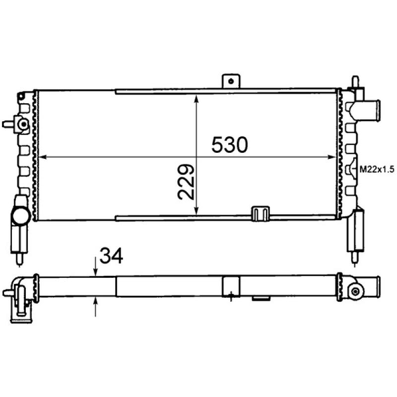 Radiateur, refroidissement du moteur MAHLE CR 442 000S - Visuel 1
