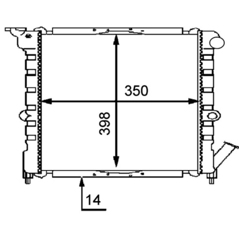 Radiateur, refroidissement du moteur MAHLE CR 445 000P - Visuel 1