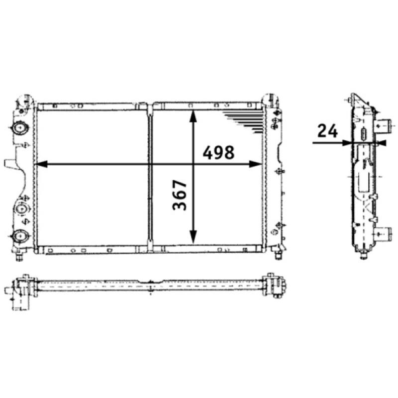 Radiateur, refroidissement du moteur MAHLE CR 450 000S - Visuel 1