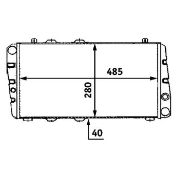 Radiateur, refroidissement du moteur MAHLE OEM 115610502 Radiateur, refroidissement du moteur MAHLE OEM 115610502