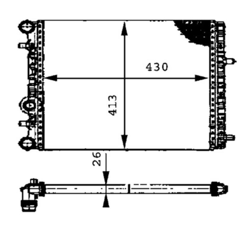 Radiateur, refroidissement du moteur MAHLE CR 454 000P - Visuel 1