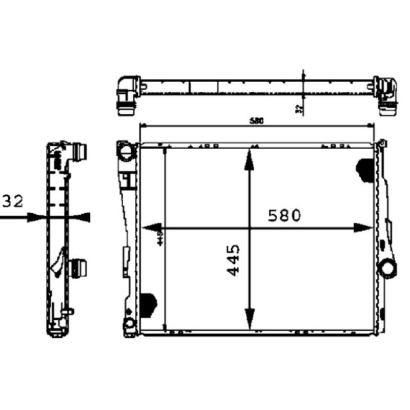 Radiateur, refroidissement du moteur MAHLE CR 458 000P - Visuel 1