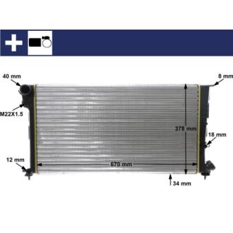 Radiateur, refroidissement du moteur MAHLE OEM 1330E2 Radiateur, refroidissement du moteur MAHLE OEM 1330E2