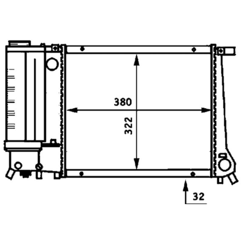 Radiateur, refroidissement du moteur MAHLE CR 483 000P - Visuel 1