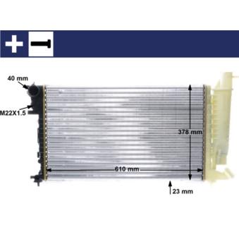 Radiateur, refroidissement du moteur MAHLE OEM 133151