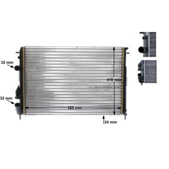 Radiateur, refroidissement du moteur MAHLE OEM 7700425842
