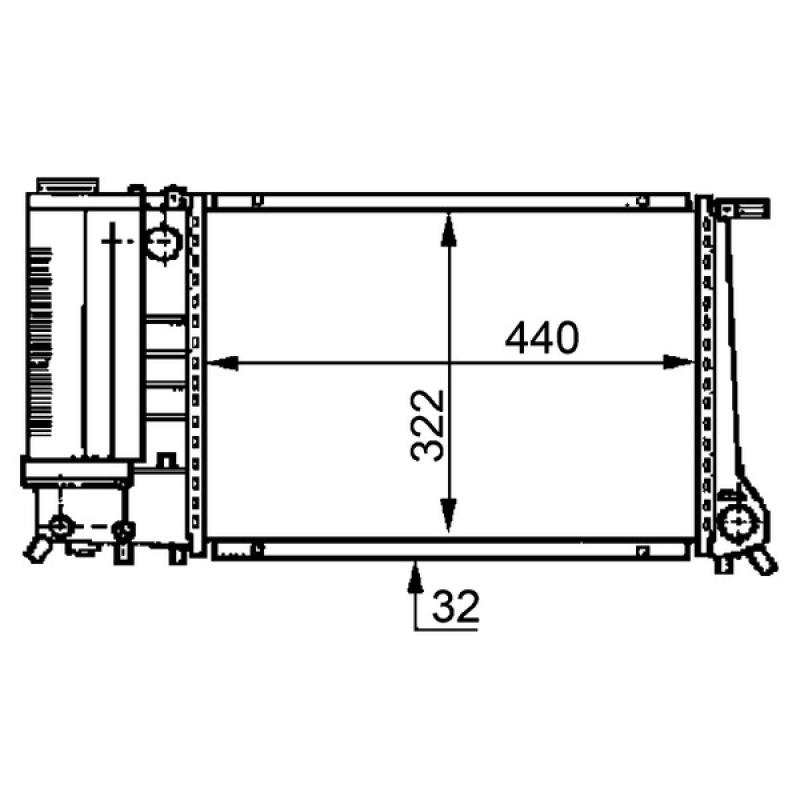 Radiateur, refroidissement du moteur MAHLE CR 495 000P - Visuel 2