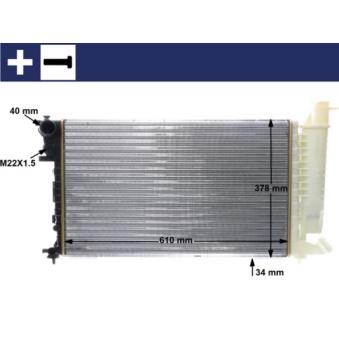 Radiateur, refroidissement du moteur MAHLE OEM 1301W8
