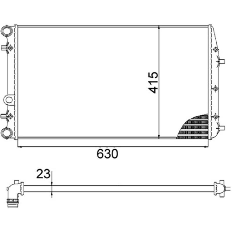 Radiateur, refroidissement du moteur MAHLE CR 505 000S - Visuel 1