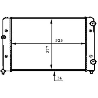 Radiateur, refroidissement du moteur MAHLE OEM 3A0121253B