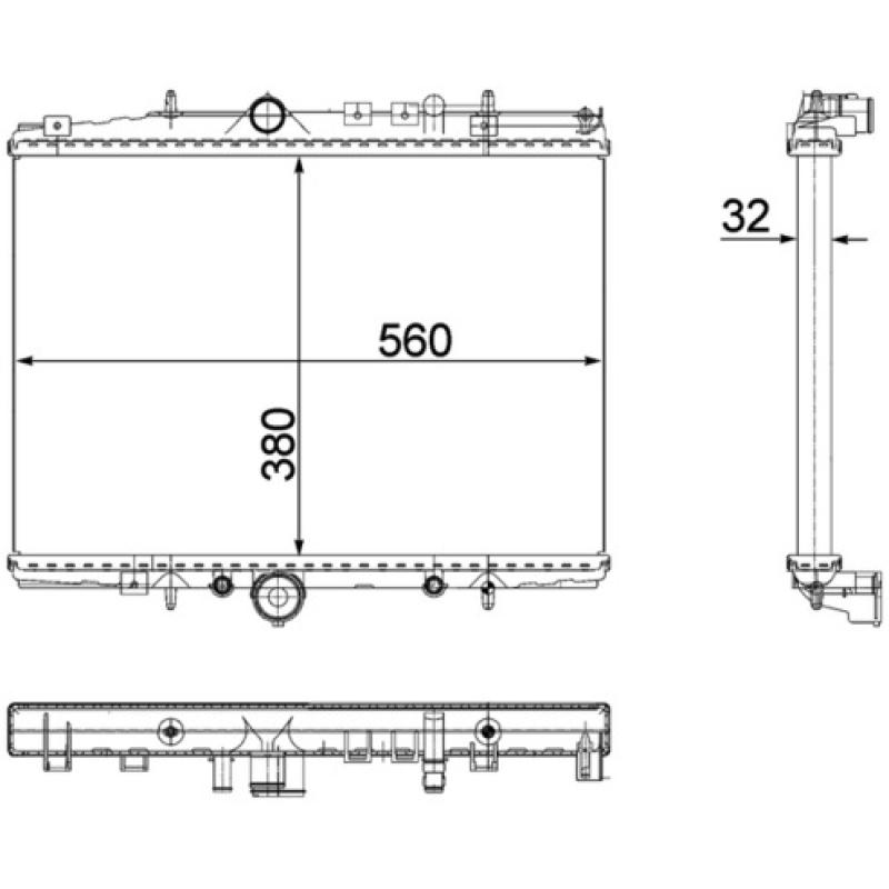 Radiateur, refroidissement du moteur MAHLE CR 514 000P - Visuel 2
