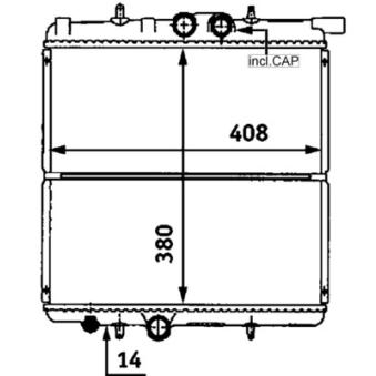 Radiateur, refroidissement du moteur MAHLE OEM 133324