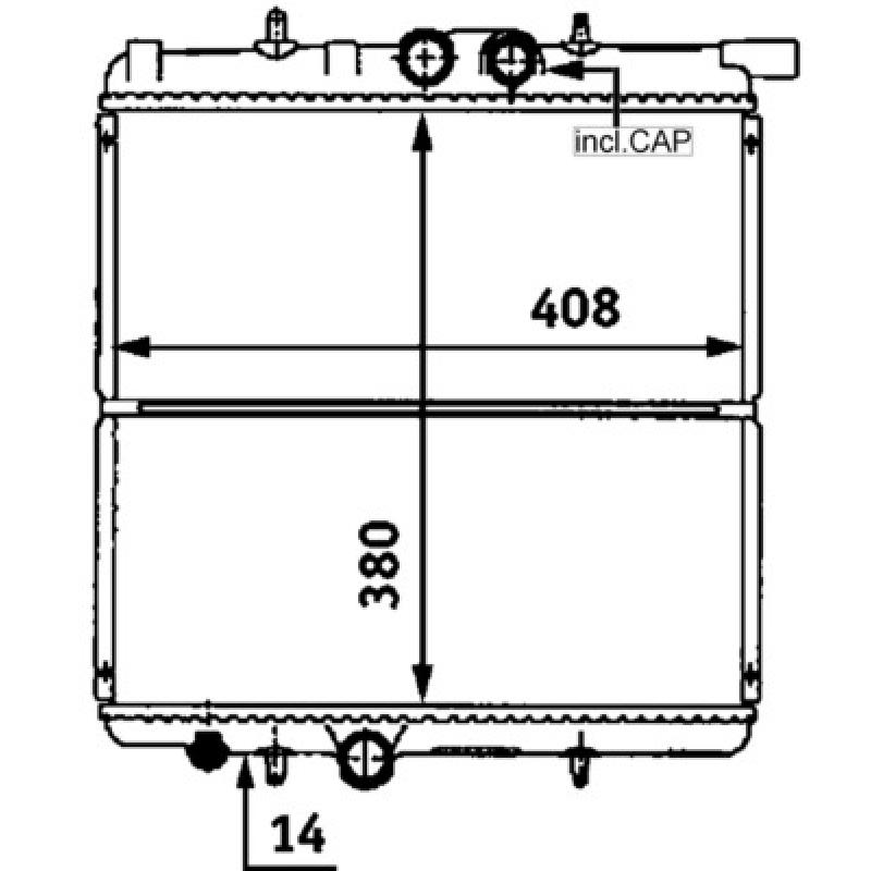 Radiateur, refroidissement du moteur MAHLE CR 527 000S - Visuel 1