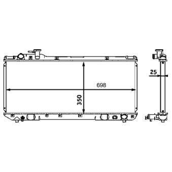 Radiateur, refroidissement du moteur MAHLE OEM 164007A491