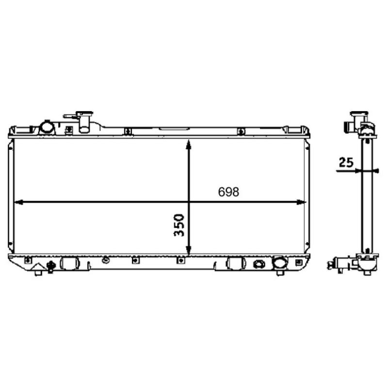 Radiateur, refroidissement du moteur MAHLE CR 542 000S - Visuel 1