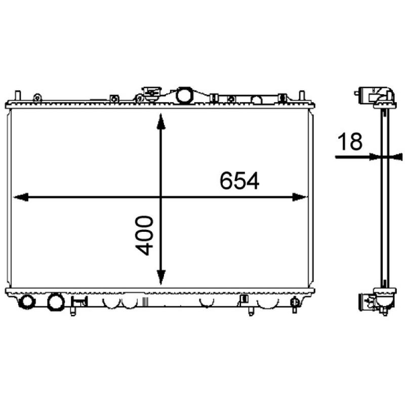 Radiateur, refroidissement du moteur MAHLE CR 549 000S - Visuel 1