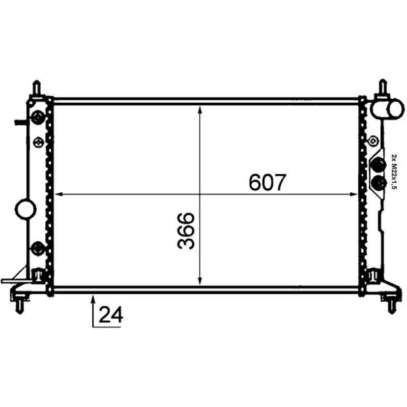 Radiateur, refroidissement du moteur MAHLE CR 562 000S - Visuel 1