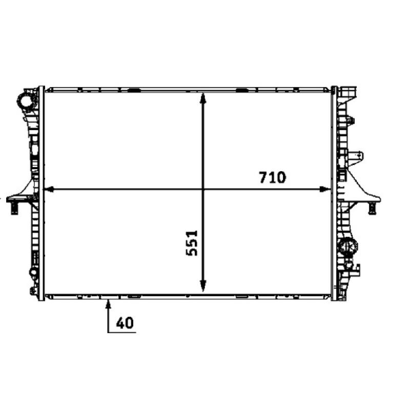 Radiateur, refroidissement du moteur MAHLE CR 568 000P - Visuel 1