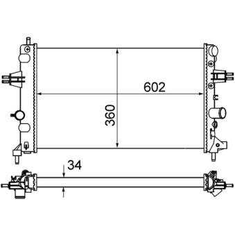 Radiateur, refroidissement du moteur MAHLE OEM 1300270