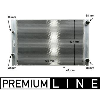 Radiateur, refroidissement du moteur MAHLE [CR 576 000P]