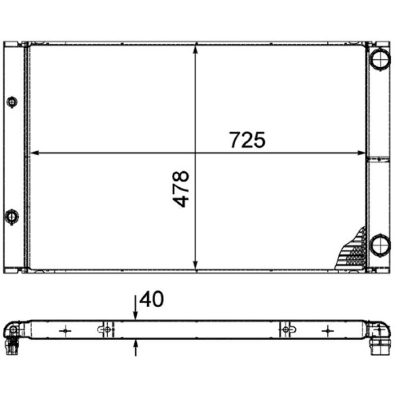 Radiateur, refroidissement du moteur MAHLE CR 576 000P - Visuel 2
