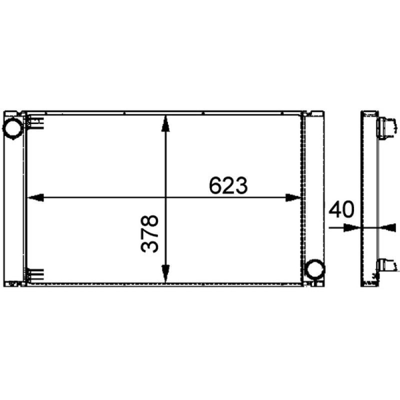 Radiateur, refroidissement du moteur MAHLE CR 577 000P - Visuel 1