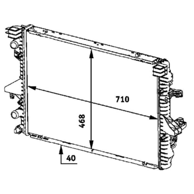 Radiateur, refroidissement du moteur MAHLE CR 584 000P - Visuel 1