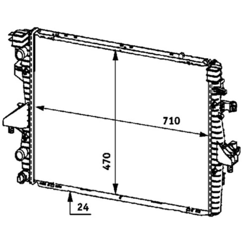 Radiateur, refroidissement du moteur MAHLE CR 585 000P - Visuel 1