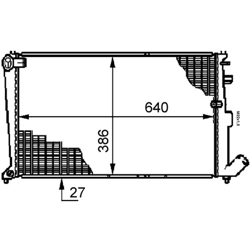 Radiateur, refroidissement du moteur MAHLE CR 586 000S - Visuel 2