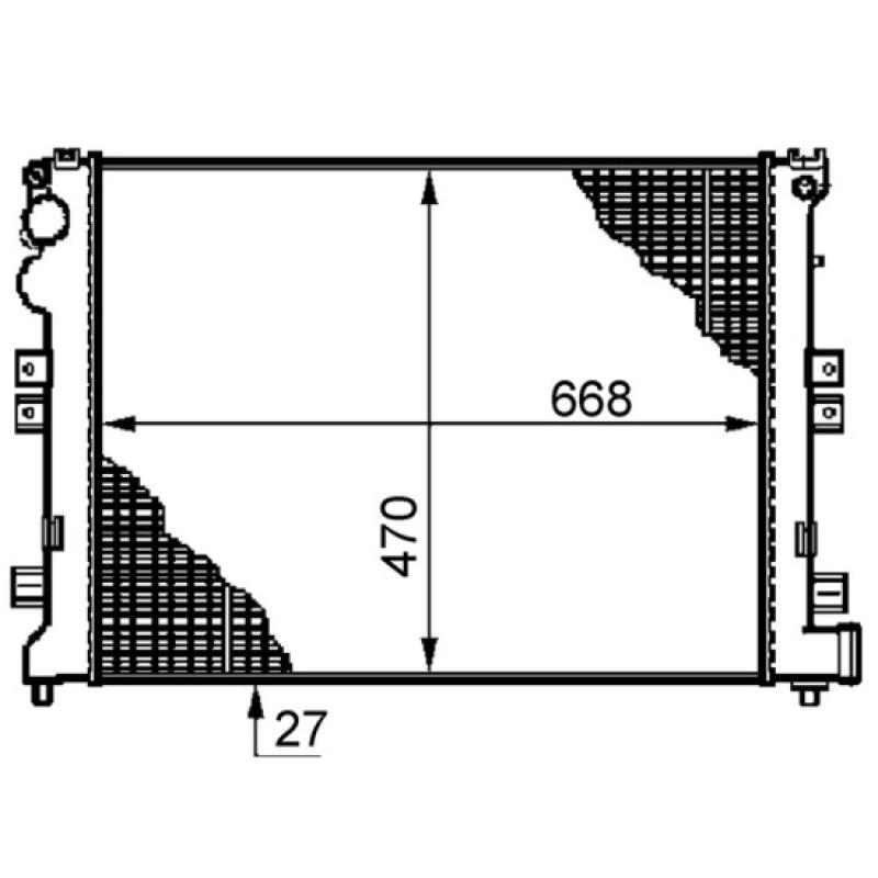 Radiateur, refroidissement du moteur MAHLE CR 587 000S - Visuel 2