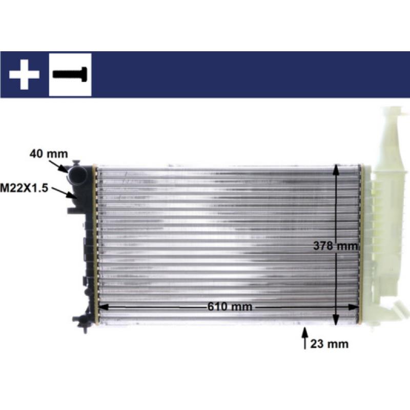 Radiateur, refroidissement du moteur MAHLE CR 595 000S - Visuel 1