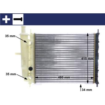 Radiateur, refroidissement du moteur MAHLE OEM 46534995