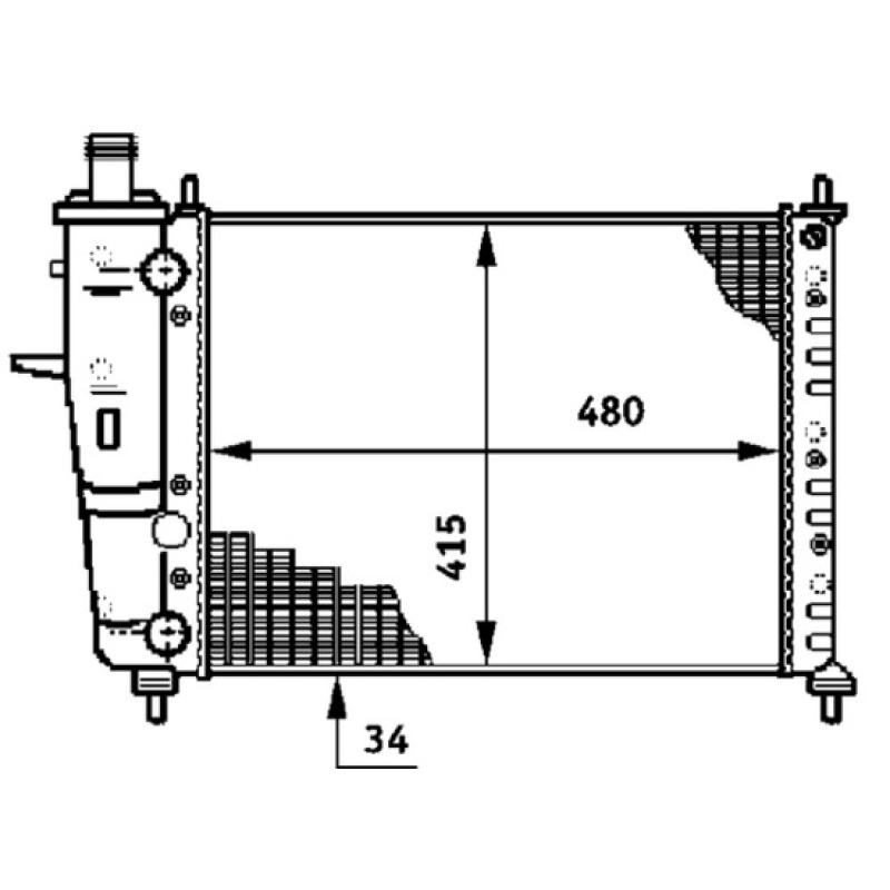 Radiateur, refroidissement du moteur MAHLE CR 599 000S - Visuel 2