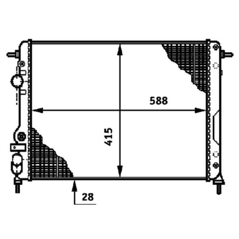 Radiateur, refroidissement du moteur MAHLE CR 602 000P - Visuel 1