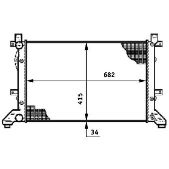 Radiateur, refroidissement du moteur MAHLE OEM 2D0121253