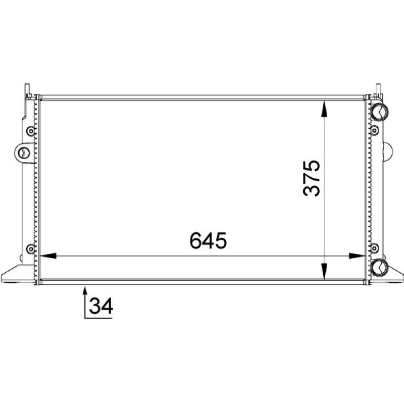 Radiateur, refroidissement du moteur MAHLE CR 607 000S - Visuel 2