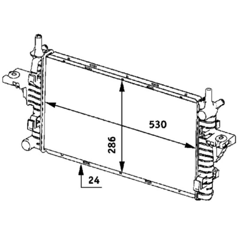 Radiateur, refroidissement du moteur MAHLE CR 609 000S - Visuel 2