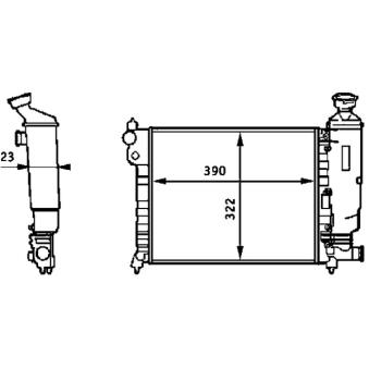 Radiateur, refroidissement du moteur MAHLE OEM 1301C6