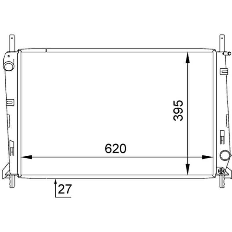 Radiateur, refroidissement du moteur MAHLE CR 629 000S - Visuel 2