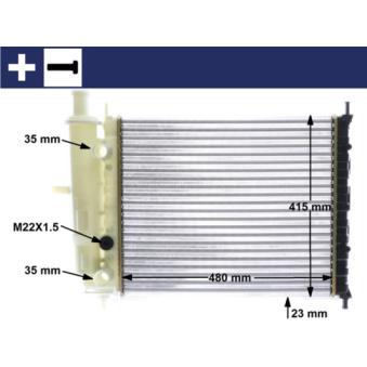 Radiateur, refroidissement du moteur MAHLE OEM 7776507