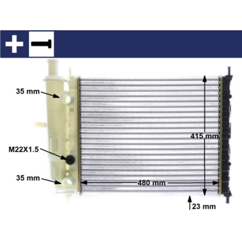 Radiateur, refroidissement du moteur MAHLE CR 630 000S - Visuel 1