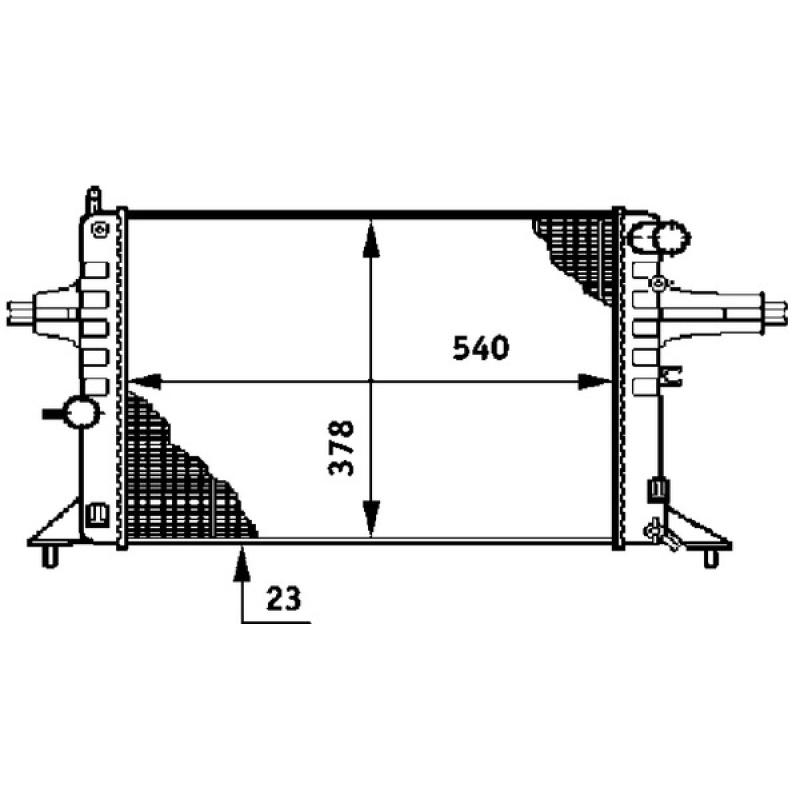 Radiateur, refroidissement du moteur MAHLE CR 637 000S - Visuel 1